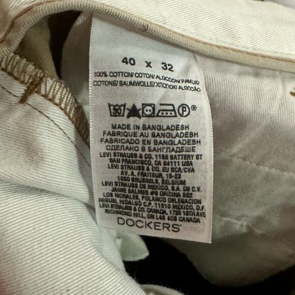 Dockers Men’s Classic Fit Tan Flat Front Pants, 40x32, Pre-owned - Picture 5 of 6